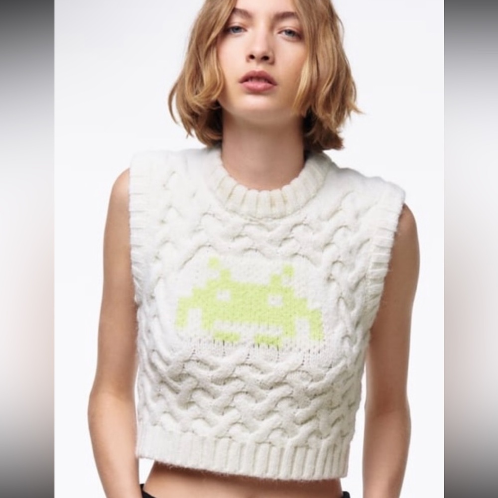 Zara cropped vest